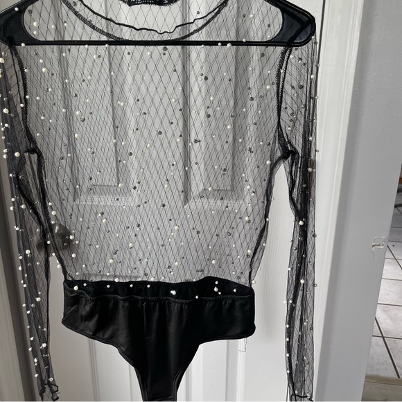 Nasty Gal Women's Black Bodysuit size 6 us - Picture 8 of 9